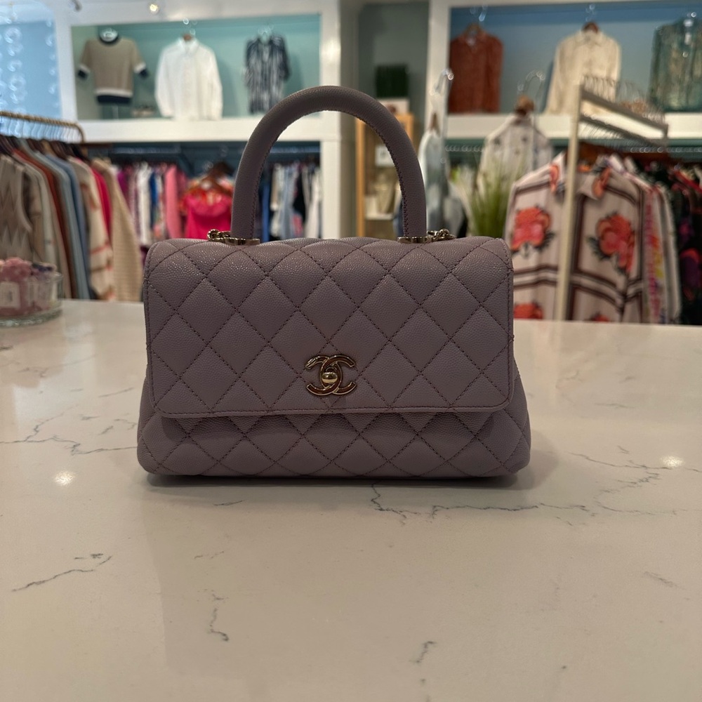 Chanel lilac coco top handle from 24P collection